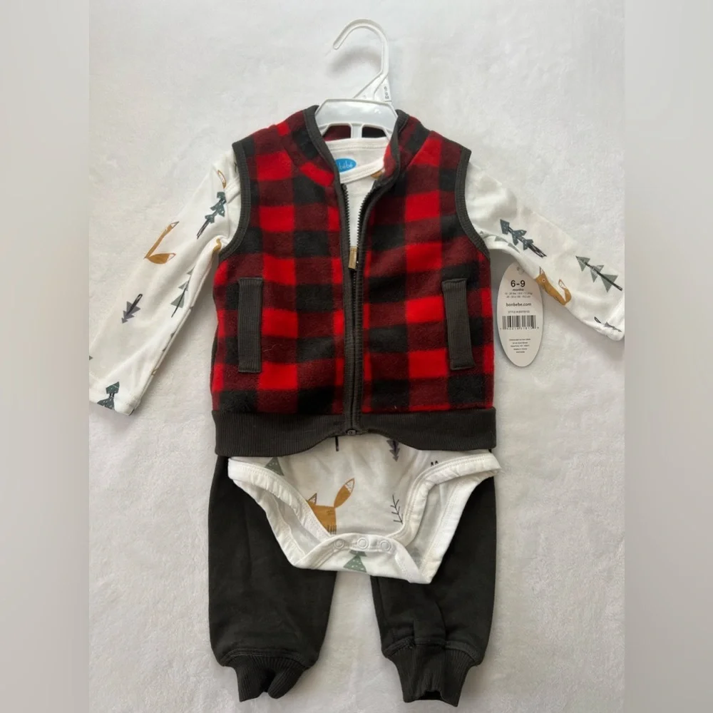 Bon Bebe Plaid Matching Set